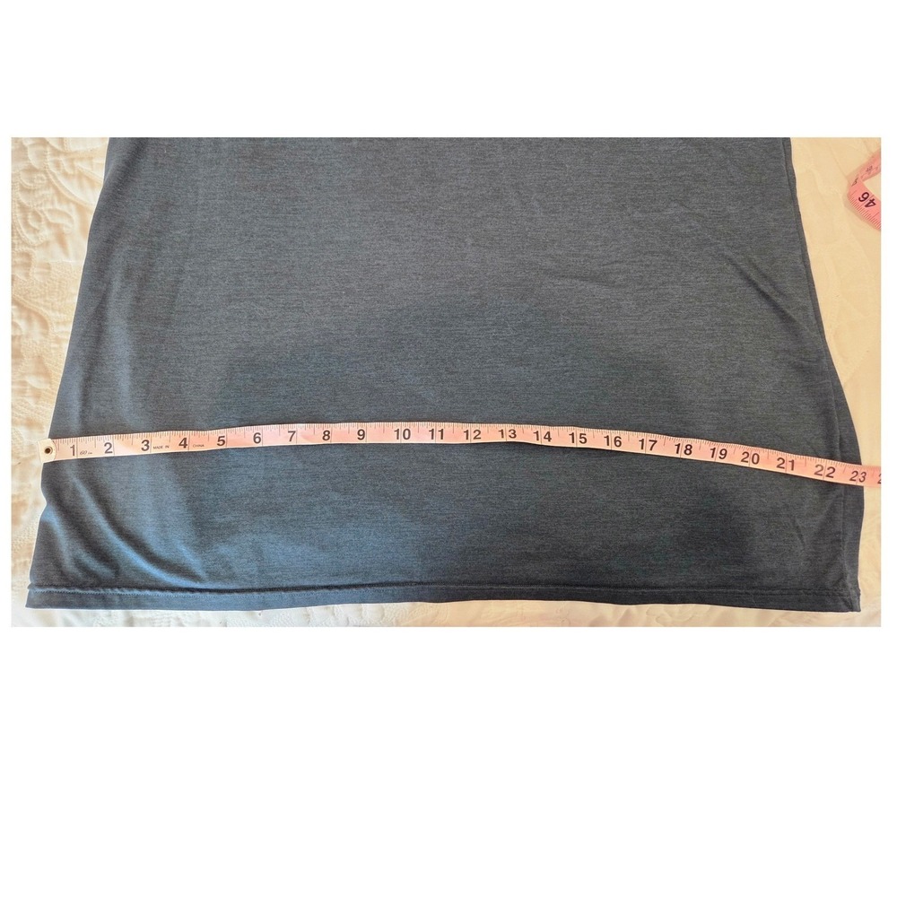 Quince Performance Crew Neck Tee Short Sleeve Blue Grey Activewear XL - Picture 5 of 8